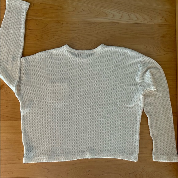 Cream Colored Sweater with Pocket - Picture 2 of 3